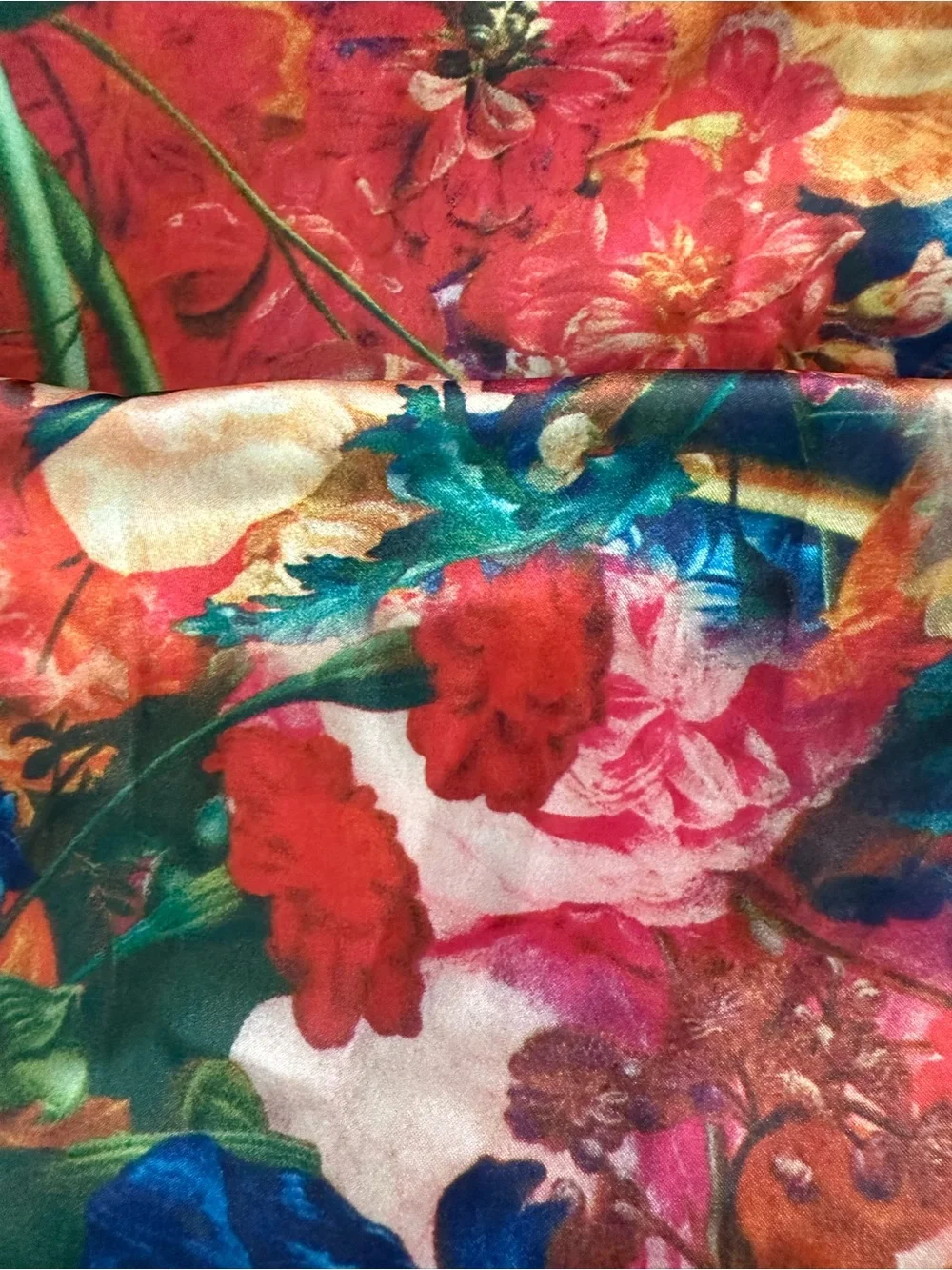 Floral Pink Silk Scarf EUC 1212